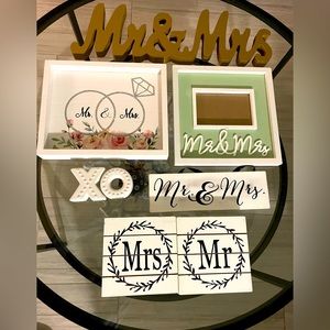 Wedding package -cute frames and signs used once